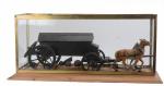 Maquette d'attelage militaire :
chariot avec caisson, porte munition, caisson ouvrant...