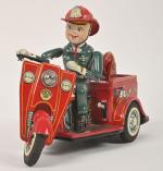 Japon, triporteur de pompiers
beau Battery Toy, pneus caoutchouc, réf. K-4100,...