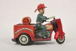 Japon, triporteur de pompiers
beau Battery Toy, pneus caoutchouc, réf. K-4100,...