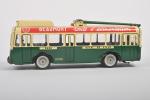 Joustra, trolley bus publicitaire 
"Beaumont toute l'alimentation", Gare-Hôtel de ville,...