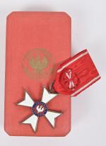 Pologne Ordre de la Pologne restaurée. Croix d'Officier. Argent doré,...