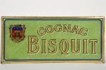 Cognac Bisquit
Bandeau lithographié estampé, De Andreis, Marseille, 23 x 50...
