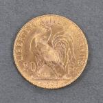 Pièce de 20 Francs or au coq 1908.
Vendue sur désignation....