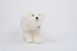 Decamps
Ours polaire marchant
Jouet mécanique garni de fourrure blanche, beau mouvement...