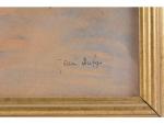 Jean DUFY (1888 - 1964) "Le Village" Aquarelle, signée en...