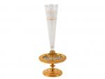 ALPH GIROUX, PARIS  Vase cornet en verre émaillé blanc...