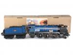 Paya contemporain, locomotive électrique type vapeur 131 bleue et noire,...