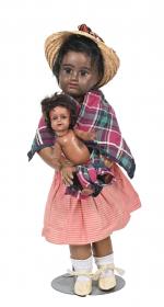 Métisse et son enfant
ensemble avec poupée Denamur, tête en biscuit...