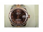 Rolex Date just oyster perpetual pour femme en or rose...