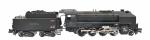 E.T.S (Tchécoslovaquie), locomotive électrique
deux rails, type vapeur 140, noire, et...