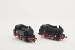 Rivarossi (Italie), deux locotenders électriques
deux rails type vapeur 030, de...