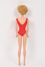 Mattel, Barbie "Bubble cut", version rousse,1958, 
maillot rouge . État...
