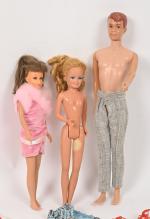 Mattel, deux poupées mannequin (état moyen, têtes grasses).
- Allan, 1960,...