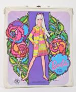 Mattel, Barbie, Doll case, 1967, 
en vinyle blanc imprimé polychrome....