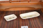Meuble de toilette en bois vernis façon bambou
ouvrant à un...