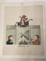 Ecole fin XVIIIe - début XIXe
Important ensemble d'environ trente caricatures...