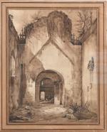 Ecole FRANCAISE du XIXème siècle - Eugène KAEPPELIN
Intérieur d'église en...