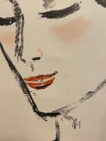 Kees VAN DONGEN (1877-1968)
Jeune femme les yeux baissés
Lithographie en couleurs...