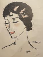 Kees VAN DONGEN (1877-1968)
Jeune femme les yeux baissés
Lithographie en couleurs...