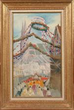Jacques SIMON (1875-1965)
Chartres, Procession des fêtes mariales, 1927 ?
Huile sur...
