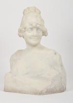 Louis MAUBERT (1875-1949) 
Buste de femme au chignon 
Sculpture en...