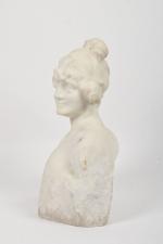 Louis MAUBERT (1875-1949) 
Buste de femme au chignon 
Sculpture en...