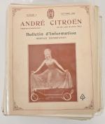 Ensemble d'une cinquantaine de bulletin Citroën 
du numéro 1 (octobre...