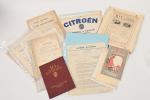 Ensemble de documents Automobiles Citroën de 1920 à 1939 dont...