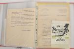 Classeur de 33 pochettes de documents originaux Citroën 
impression N°...