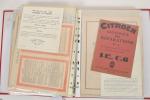 Classeur de 56 pochettes de documents originaux Citroën 
impression N°...