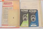 Classeur de 37 pochettes de documents originaux Citroën 
impression N°...