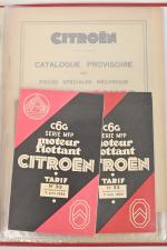Classeur de 21 pochettes de documents originaux Citroën 
impression N°...