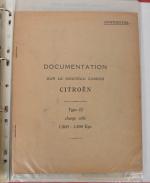 Classeur de 43 documents originaux Citroën 
impression N° 3881 -...