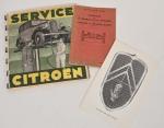 Services Citroën (1933) 
joint livret Conseil pour la réparation et...