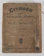 Catalogue général Citroën 
des pièces détachées, mécanique, des modèles 1934-1935...