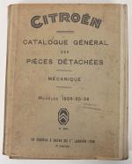 Catalogue Citroën des pièces détachées, 
mécanique, modèles 1934 - 1935...