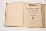 Catalogue Citroën des pièces détachées, 
mécanique, modèles 1934 - 1935...