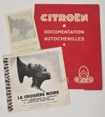 Ensemble de trois documents Citroën vers 1920 dont : 
documentation...