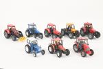 8 tracteurs agricoles échelle 1/32ème dont Case (x2) Ford... Petites...