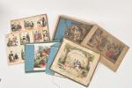 Huit planches de puzzles lithographiés
de différents jeux (époque Napoléon III).