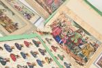 Trois coffrets de puzzles lithographiés historiques : 
Guillaume Tell, Rois...