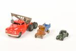 Trois modèles réduits : camion grue CKO réf. 384 neuf,...