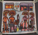 John KAUAGE (1980, Papouasie-Nouvelle-Guinée)
Acrylique sur toile signee, datée 9/2004 et...