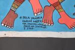 Heli KUAUGE MATAIS (XXe, Papouasie-Nouvelle-Guinée)
Acrylique sur toile légendée en bas...