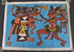John SIUNE (1965, Papouasie-Nouvelle-Guinée).
Acrylique sur toile signée, datée 2002 et...