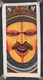 Oscar TOWA (1972, Papouasie-Nouvelle-Guinée)
Acrylique sur toile signee et datée 2001...