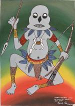 Oscar TOWA (1972, Papouasie-Nouvelle-Guinée)
Acrylique sur toile signee, située PNG et...