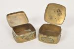 JAPON - Epoque MEIJI (1868 - 1912)
Deux boîtes en bronze...