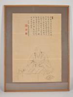 JAPON - XXe siècle
Portrait de lettré
Encre
A vue : 77 x...