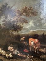 Johannes van der BENT (Amsterdam vers 1650-1690)
Scène pastorale
Huile sur toile
68...